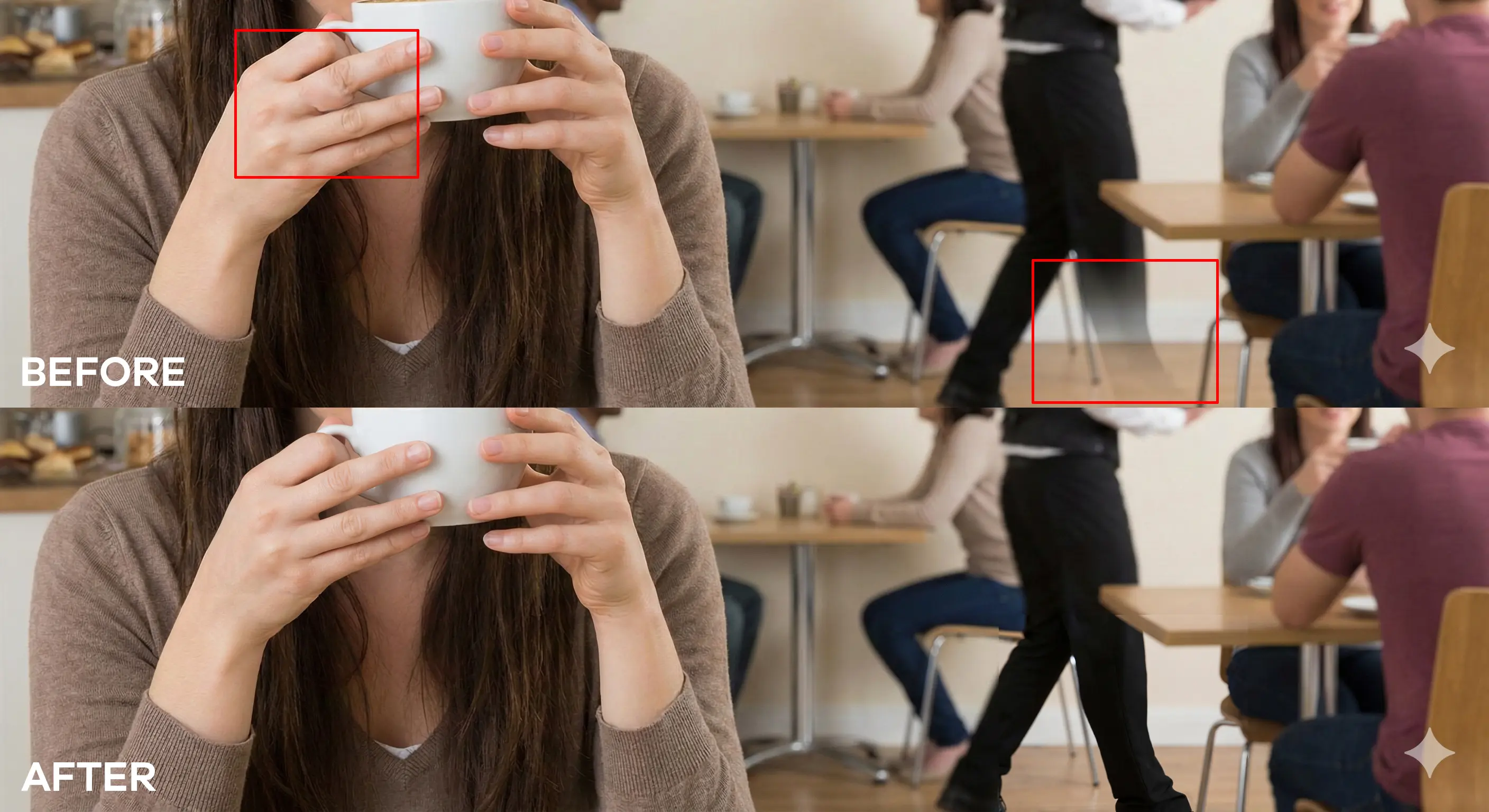 AI画像修正 Before After